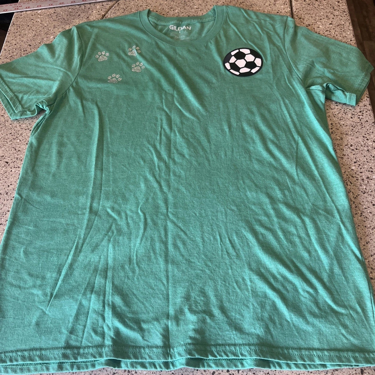 Gildan Size Large Green Custom Soccer Mom/Dad : Unisex , , , Long Sleeve Tee