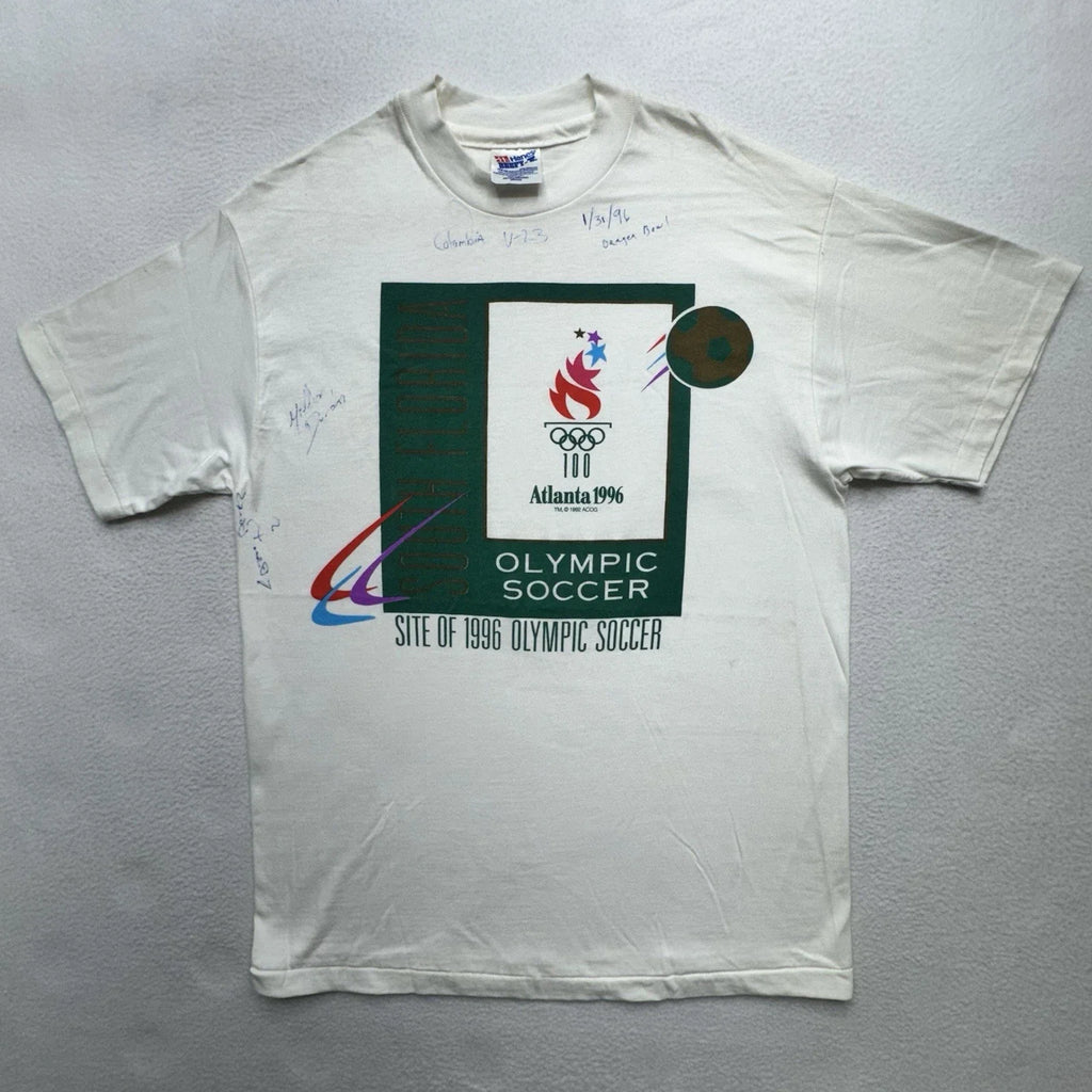 Vintage 1996 Atlanta Olympic Games Shirt Adult Medium Soccer Athens Georgia USA Unisex , , , Long Sleeve Tee