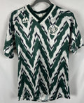 VINTAGE V Neck Soccer Jersey MBF USA #5 Green White Medium SAY ~MUST SEE~ Unisex , , , Long Sleeve Tee