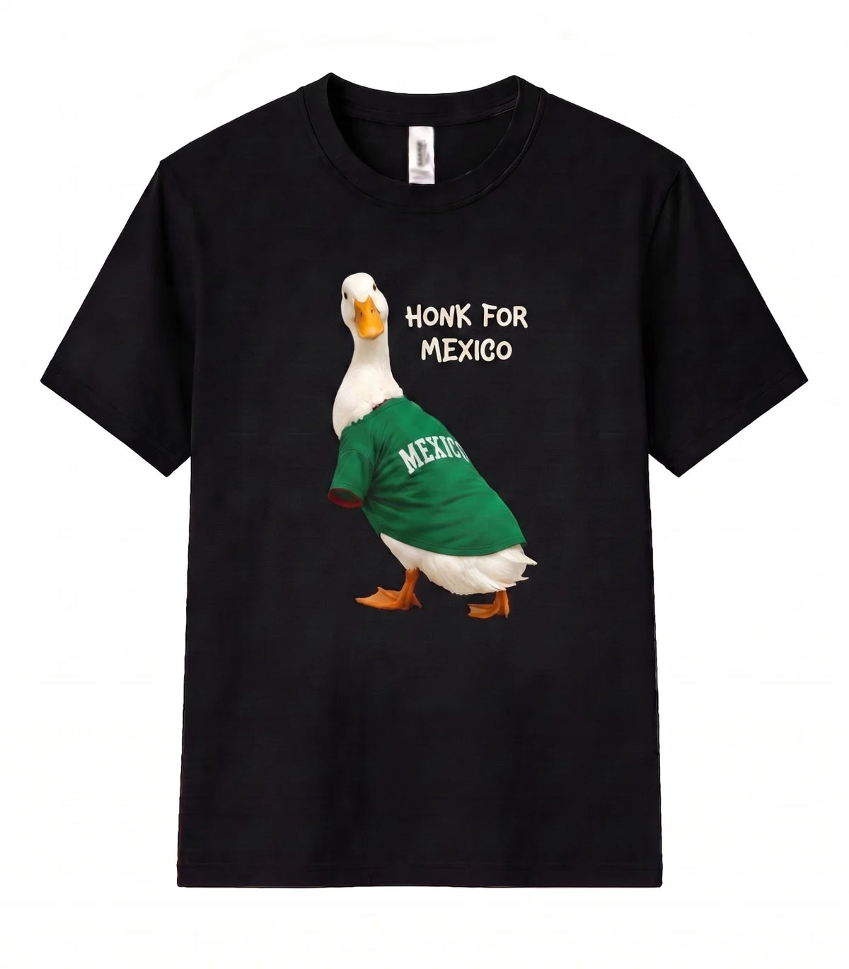 Viral Duck Wearing Mexico Unisex T Shirt Funny Football Fan Goose Meme Soccer Unisex , , , Long Sleeve Tee