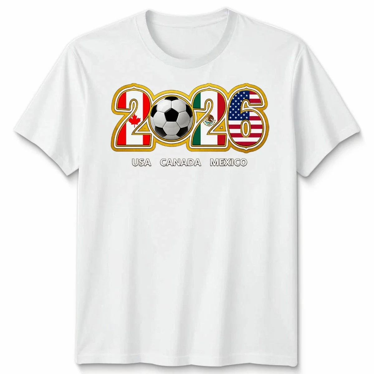 USA Canada Mexico England Unisex Football T Shirt Soccer Fan Graphic Tee Unisex , , , Long Sleeve Tee