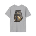 Bosnia Herzegovina Wolf Soccer Ball Football Fan Graphic Tee Back Print Unisex , , , Long Sleeve Tee