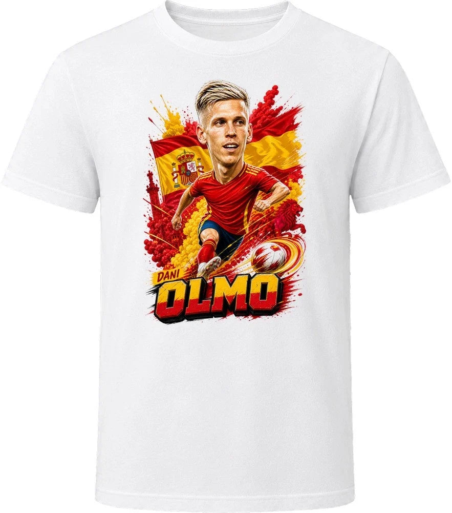 Dani Olmo Spain Soccer Caricature 2026 World Cup T Shirt Unisex , , , Long Sleeve Tee