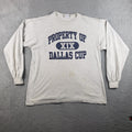 Vintage FILA Soccer Shirt Mens XL Gray Dallas Cup XIX 90s Y2K Unisex , , , Long Sleeve Tee