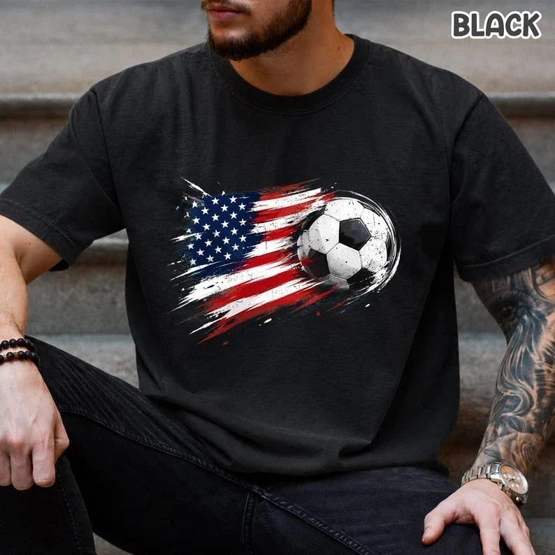 USA Soccer Retro Shirt, USA Soccer World Vintage Shirt, Soccer Fan Gift Unisex , , , Long Sleeve Tee