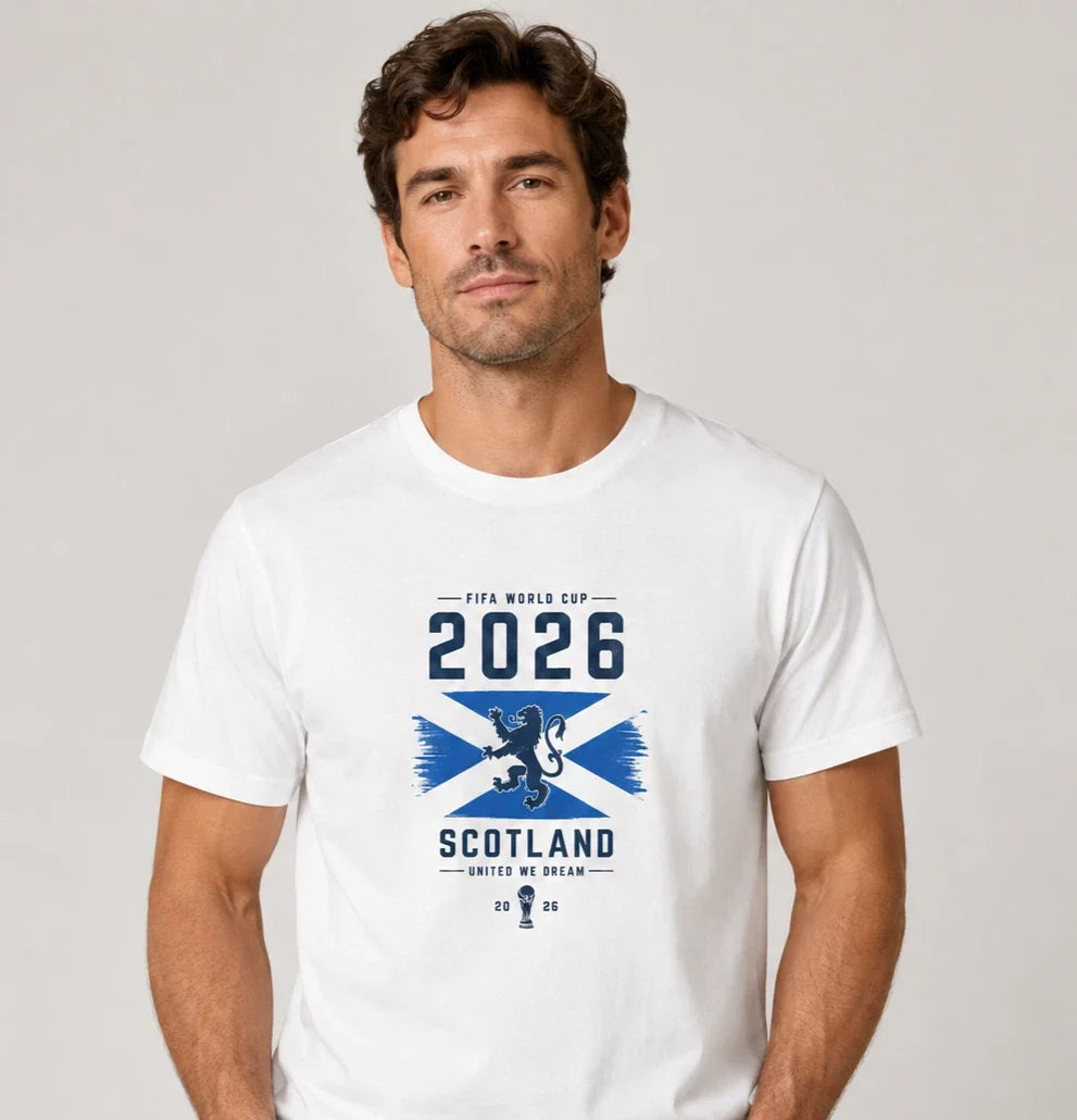 Scotland Football World Cup 2026 Adult Men Soccer Graphic White Unisex , , , Long Sleeve Tee