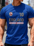England Football Shirt Mens Three Lions Soccer Fan T Shirt World Cup Support Tee Unisex , , , Long Sleeve Tee