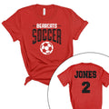 Custom Personalized Glitter Soccer Team Mom Design Unisex Soft Jersey T Shirt Unisex , , , Long Sleeve Tee