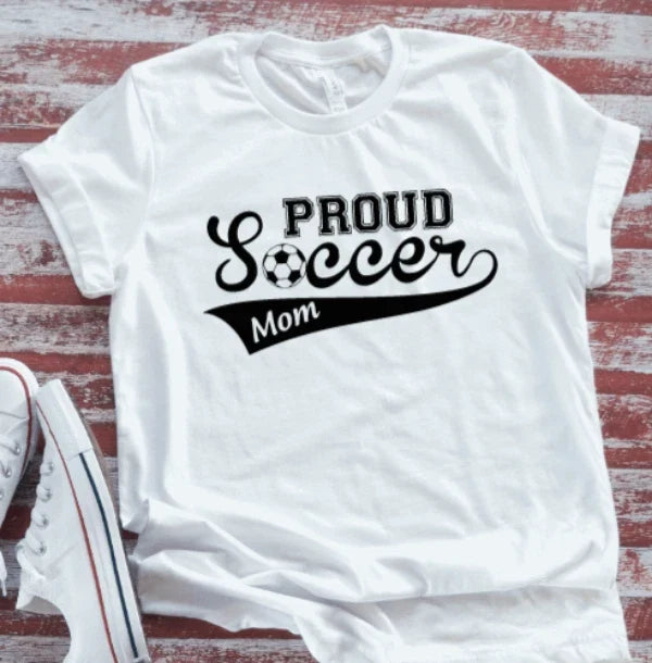 Proud Soccer Mom, White Short Sleeve Unisex , , , Long Sleeve Tee