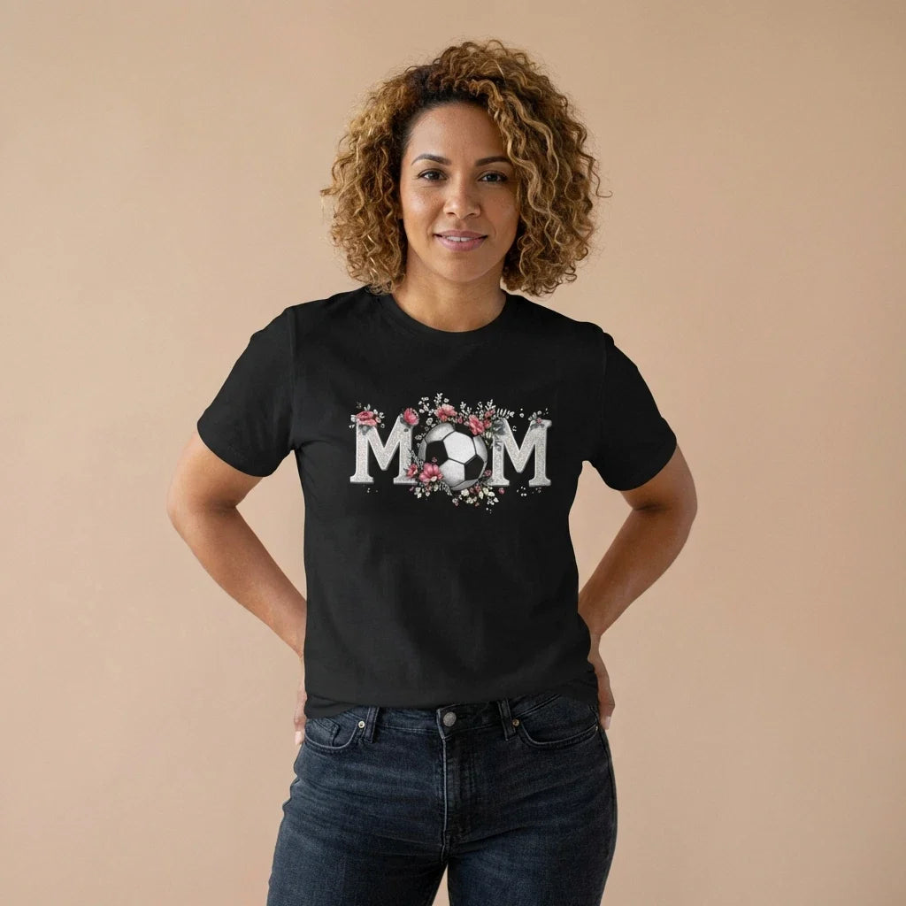 Floral Soccer MOM | Mom Soccer Tee, Mothers Day Gift, Vintage Unisex , , , Long Sleeve Tee