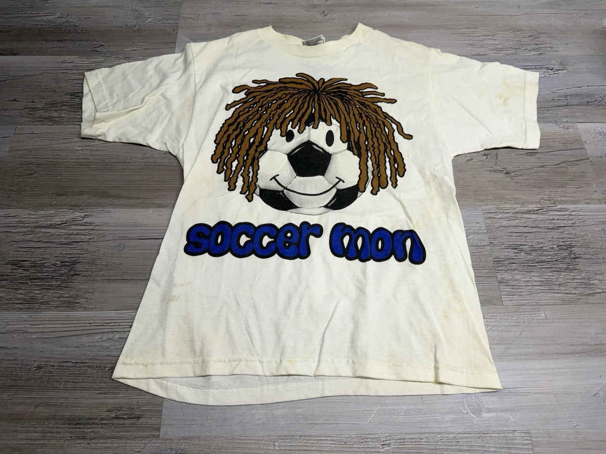 Vintage Y2K Funny Soccer Cartoon Soccer Mon Reggae Rasta Ball Size Large Unisex , , , Long Sleeve Tee