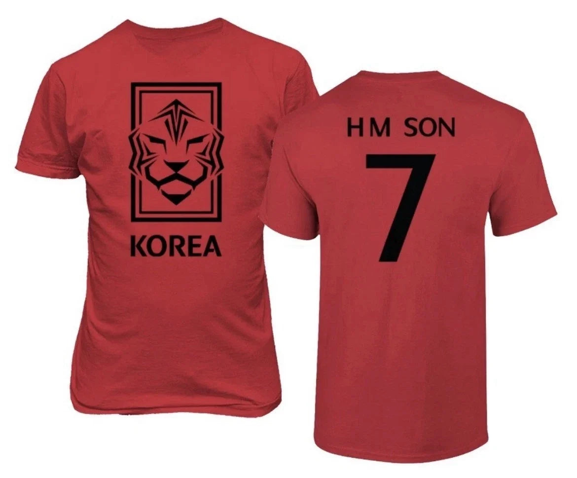South Korea Soccer #7 Heung-Min Son World Football Adult and Youth Unisex , , , Long Sleeve Tee