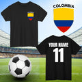 Personalised Colombia Football Custom Name And Number Sports Lover To Unisex , , , Long Sleeve Tee