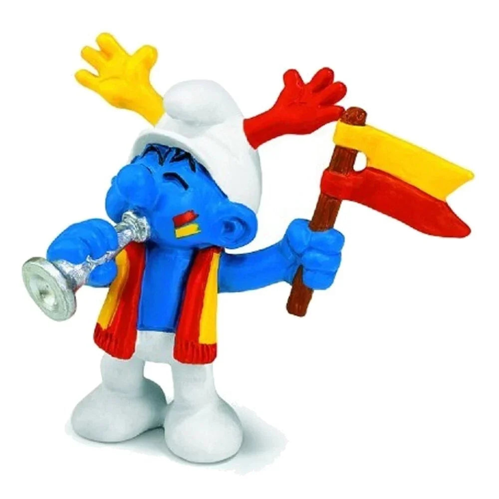 NEW 20530 Smurf fan football RETIRED SCHLEICH Smurfs Puffo Schtroumpf soccer toy Unisex , , , Long Sleeve Tee