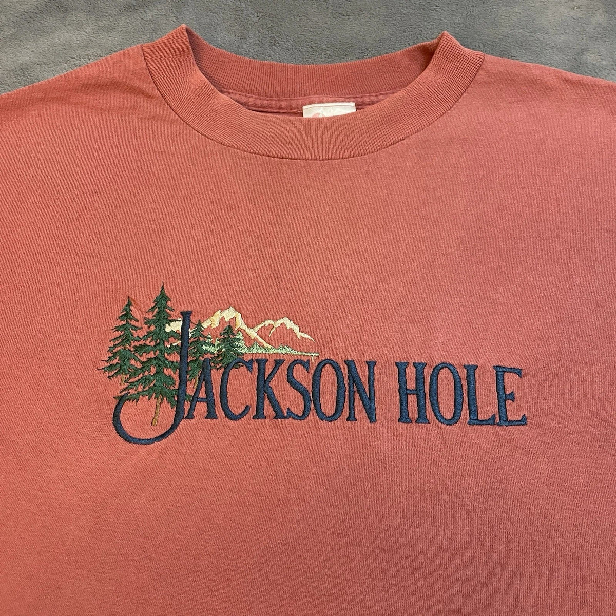 Vintage 90s Jackson Hole Mens Large Pine Trees Mountains Art Streetwear Unisex , , , Long Sleeve Tee