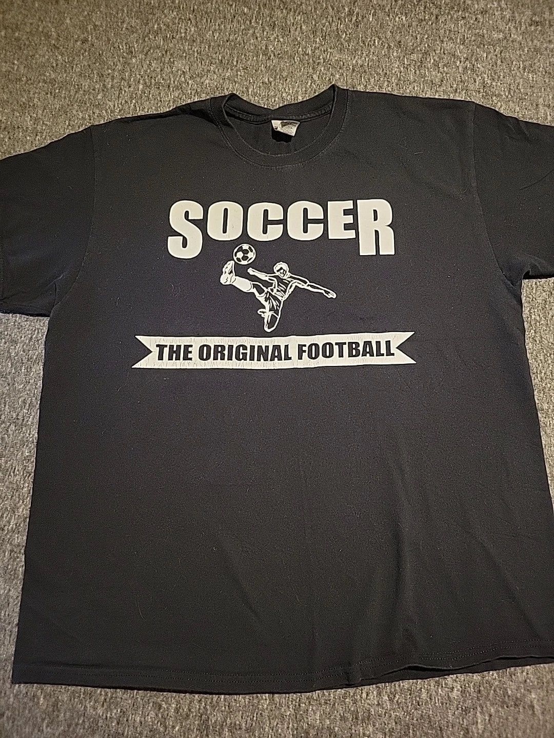 Soccer The Original Football Tshirt Sz XL Soccer Is Life Futbol Black Unisex , , , Long Sleeve Tee