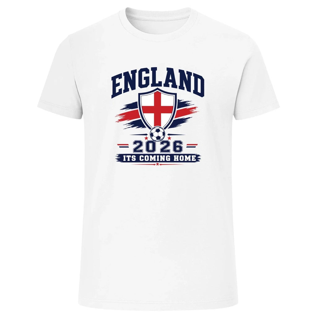 England 2026 Football Its Coming Home 100% Cotton Soccer Tee UK Unisex , , , Long Sleeve Tee