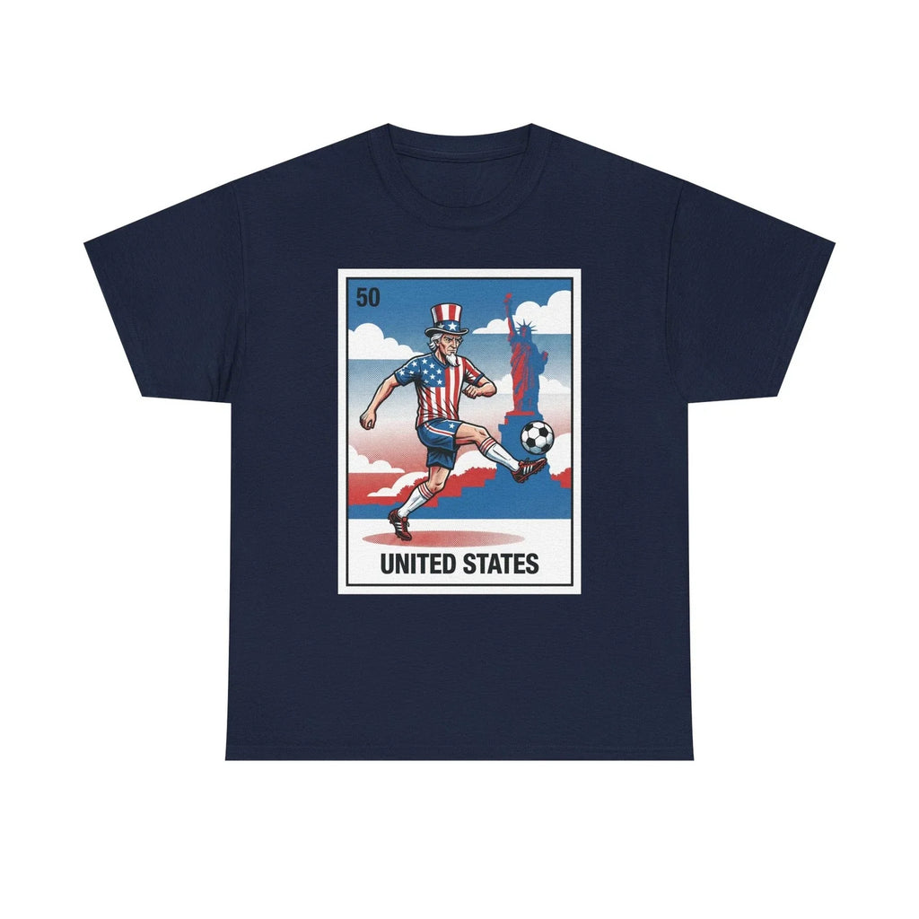 Vintage Style Loteria United States TShirt Soccer Futbol Americana USMNT Tee Unisex , , , Long Sleeve Tee