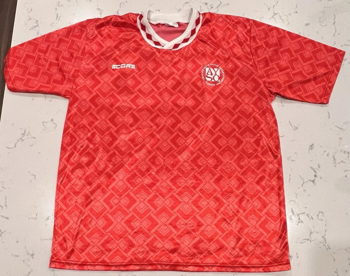 Vintage Soccer Shirt Adult Large Made In The U.S.A. Unisex , , , Long Sleeve Tee