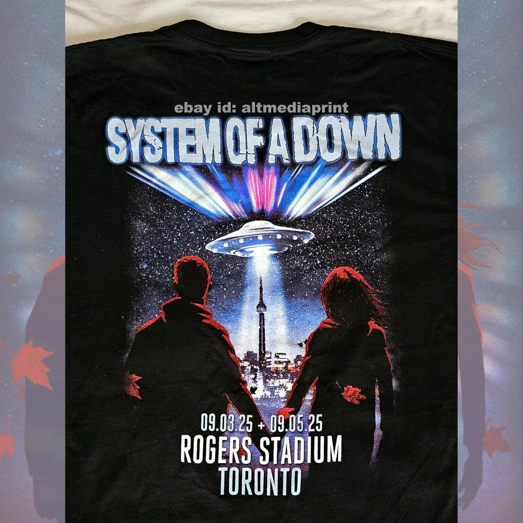 2025 System Of A Down Tour Deftones Shirt X-Large Rogers Stadium Toronto Canada Unisex , , , Long Sleeve Tee