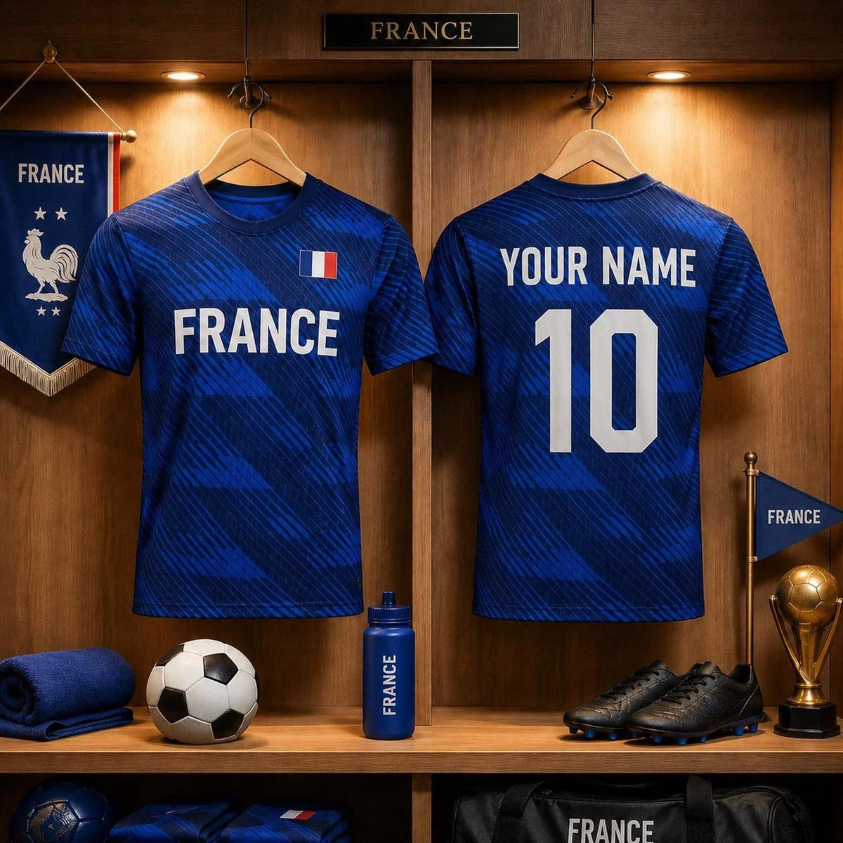Personalized France Soccer Jersey, Custom France Fan Shirt Gift for Father, Husb Unisex , , , Long Sleeve Tee