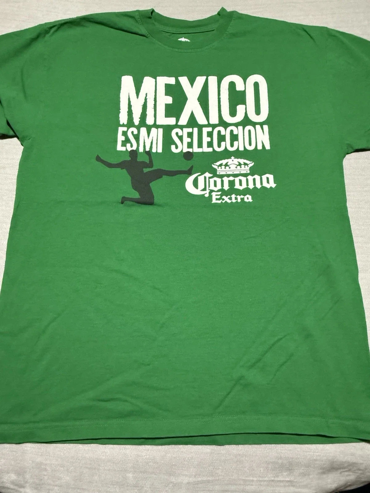 Mexico Soccer Corona Extra Graphic T Shirt Green Mens XL Futbol Tee Football Unisex , , , Long Sleeve Tee