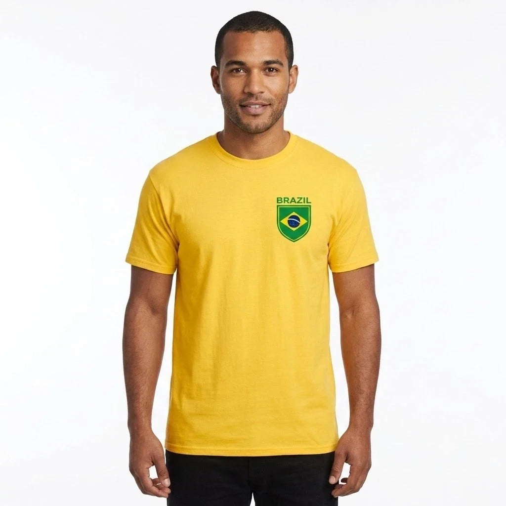 Brazil World Cup 2026 T Shirt Mens Football Soccer Fan Top Brazil Supporter Unisex , , , Long Sleeve Tee
