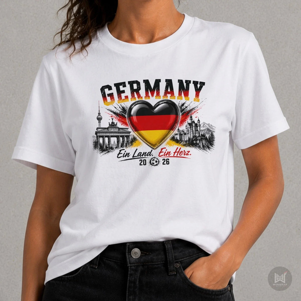 Germany t shirt 2026 flag football tee gift heart Deutschland top art all sizes Unisex , , , Long Sleeve Tee