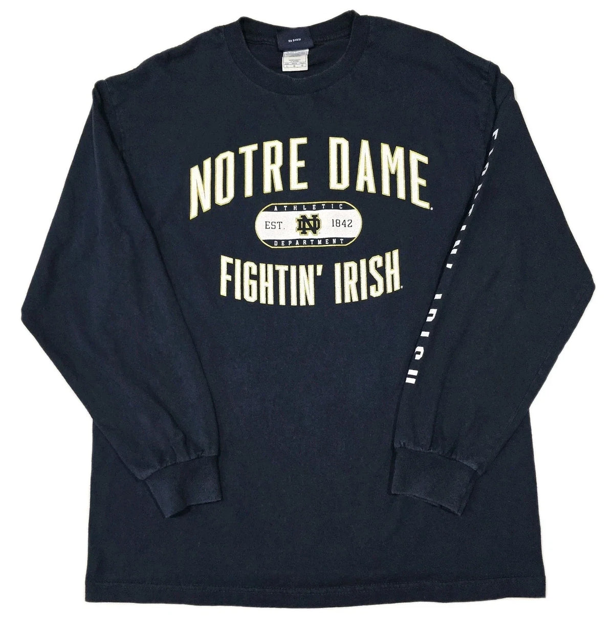 Vtg University Of Notre Dame Fightin Irish Long Sleeve Mens Size L NCAA Unisex , , , Long Sleeve Tee