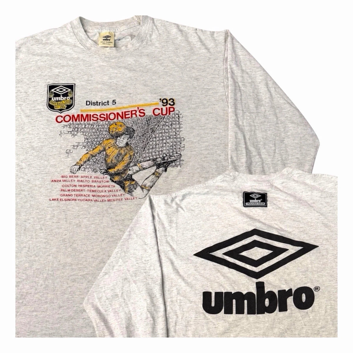 Vintage Umbro T Shirt Long sleeve 1993 District 5 Commissioners Cup Rare Mens XL Unisex , , , Long Sleeve Tee