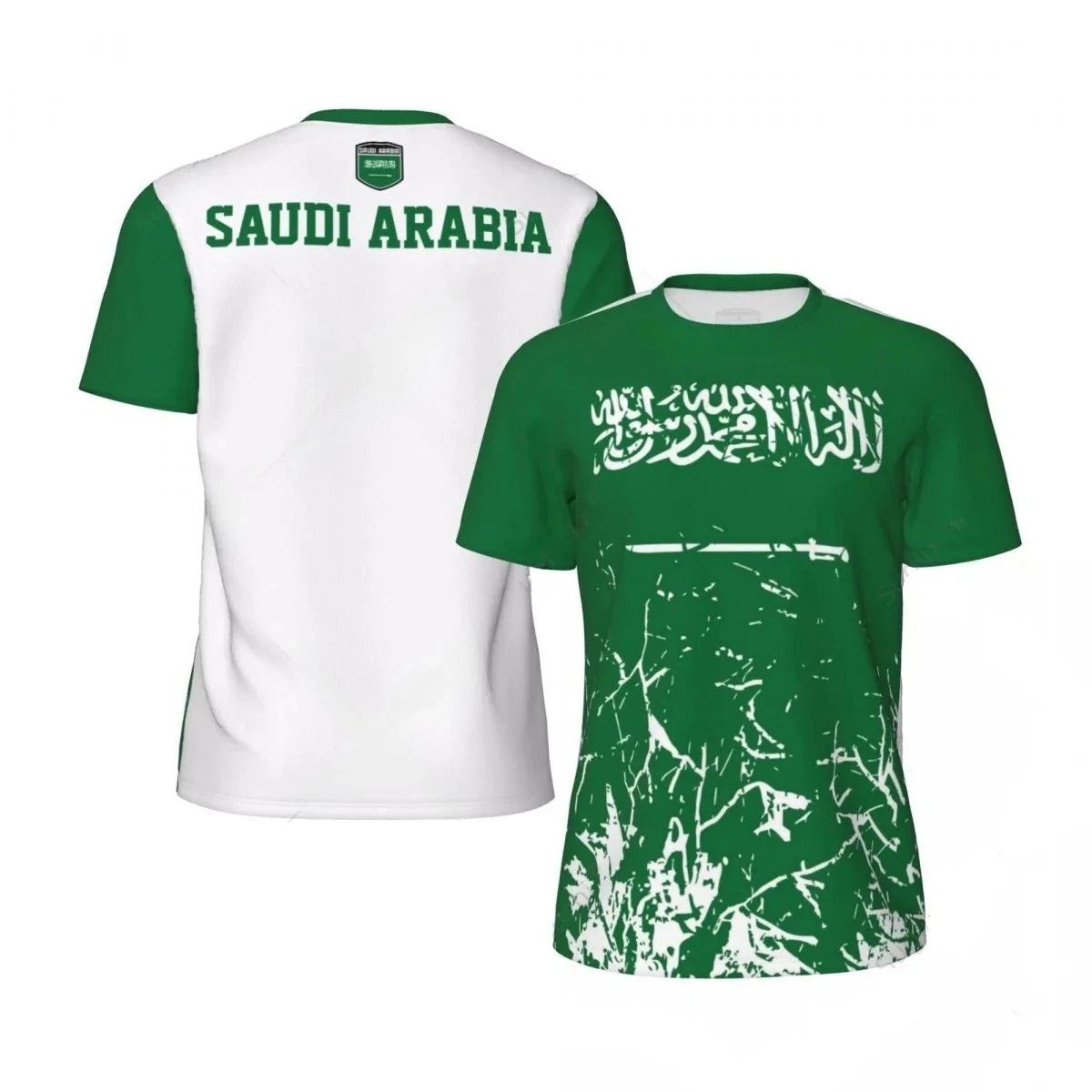 Saudi Arabia 3D Printed Football Breathable World Cup 2026 Unisex , , , Long Sleeve Tee