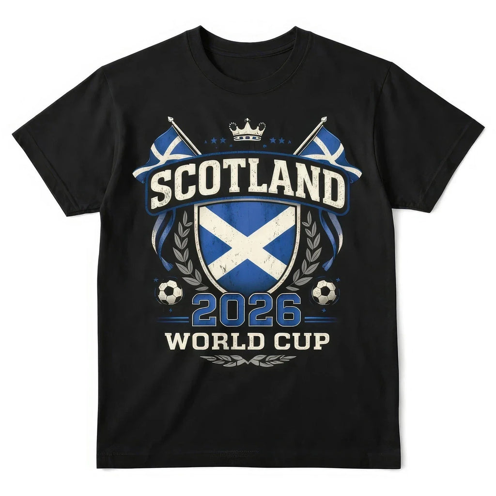 Scotland World Cup 2026 Football Fan T Shirt Scottish Soccer Graphic Tee Unisex , , , Long Sleeve Tee