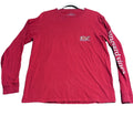 Vineyard Vines Shirt Red Men’s Small Football Whale Long Sleeves Unisex , , , Long Sleeve Tee