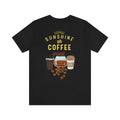 Unisex Jersey Short Sleeve Tee Sunshine And Coffee Cute Funny Shirt Rescues Cats Unisex , , , Long Sleeve Tee