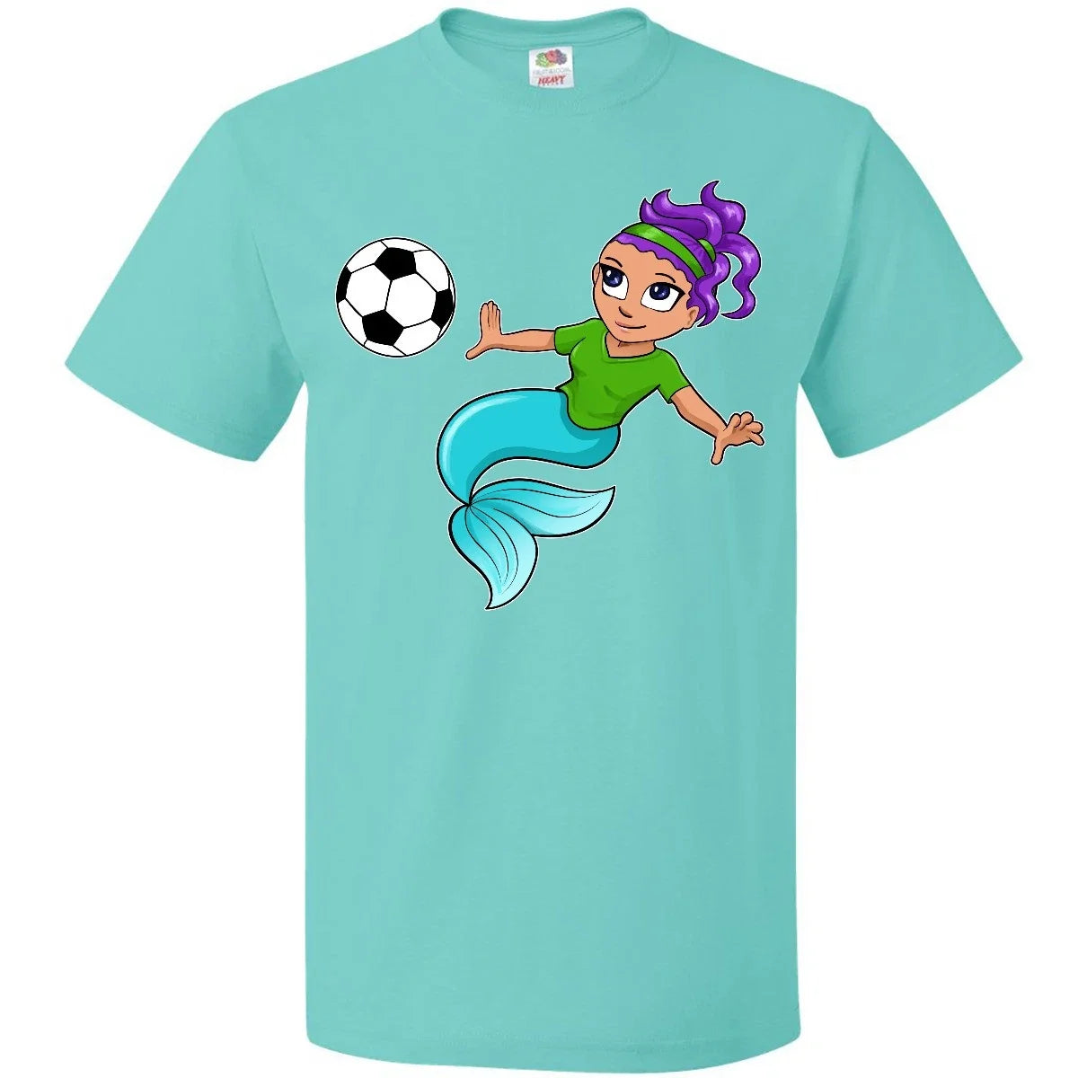 Inktastic Soccer Playing Mermaid Sports Football Association Player Girl Unisex , , , Long Sleeve Tee