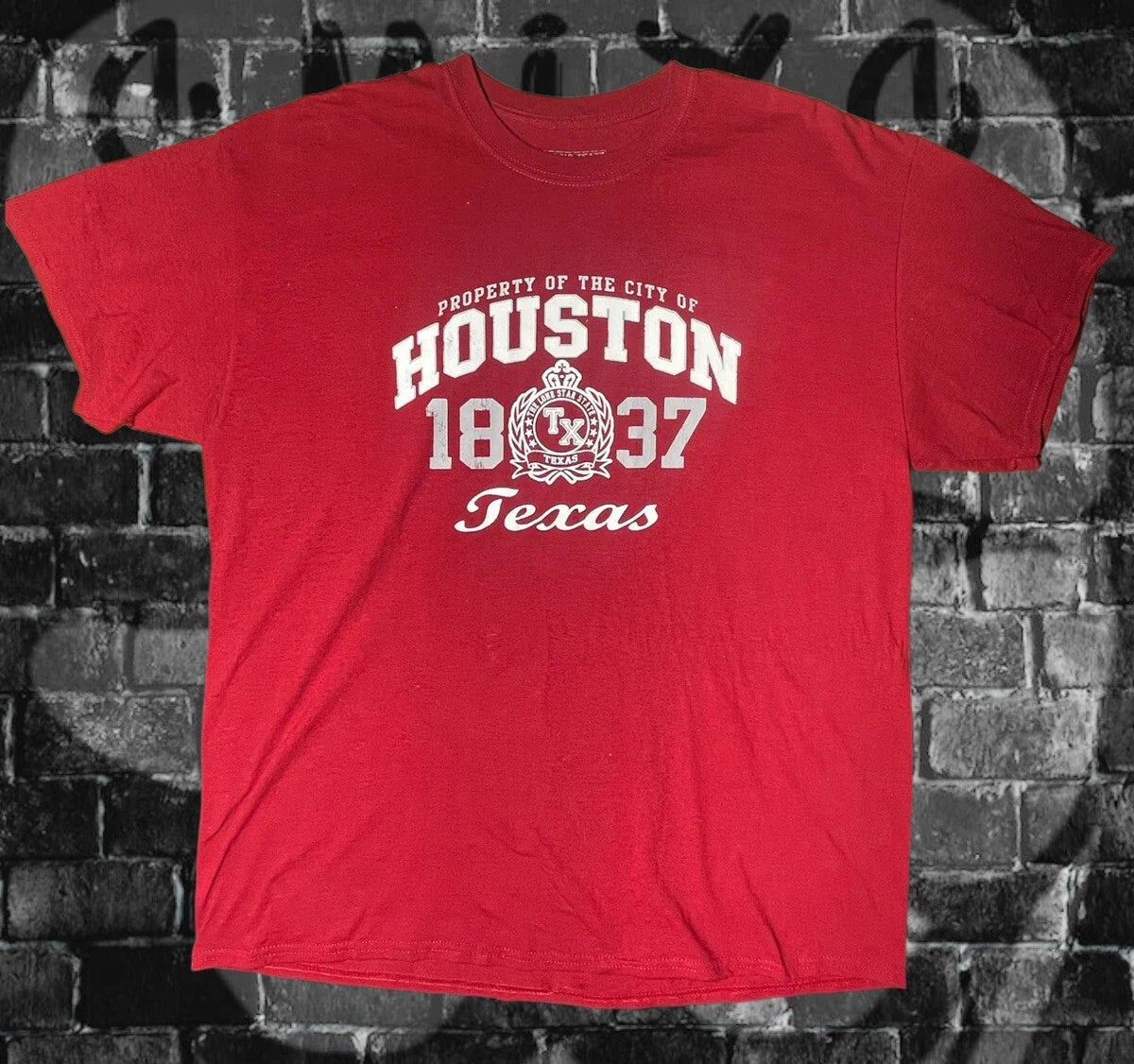 Houston Texas NCAA Football USA Mens Vintage Tshirt XL Graphic Print Vintage Y2K Unisex , , , Long Sleeve Tee
