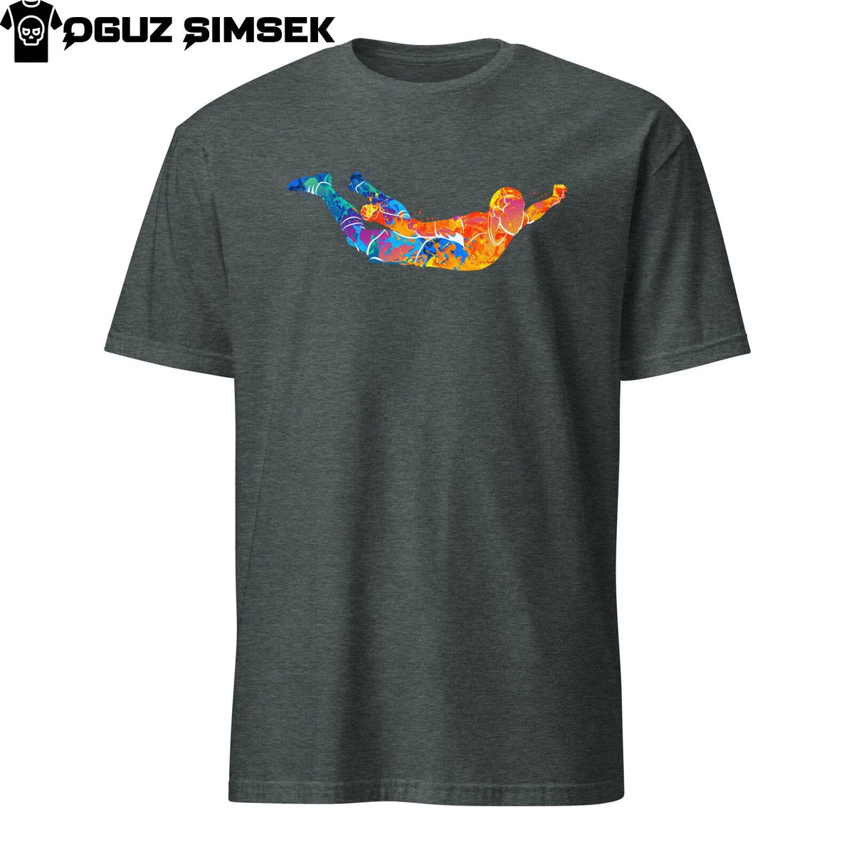 Abstract Colorful Silhouette Soccer Player Celebrating Goal Unisex Unisex , , , Long Sleeve Tee