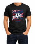 2026 Soccer USA T Shirt Patriotic American Soccer Fan Graphic Tee Unisex , , , Long Sleeve Tee