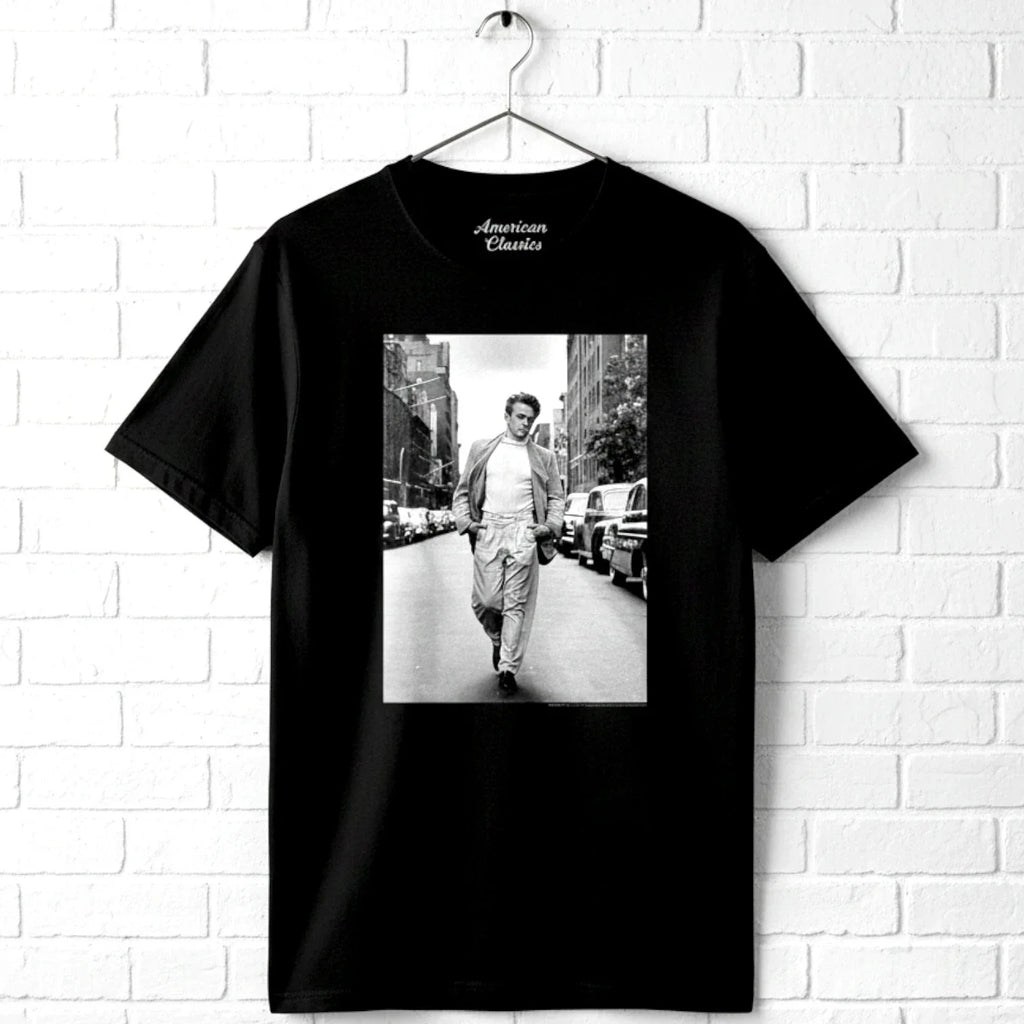 James Dean New York Walk Men's T Shirt Unisex , , , Long Sleeve Tee