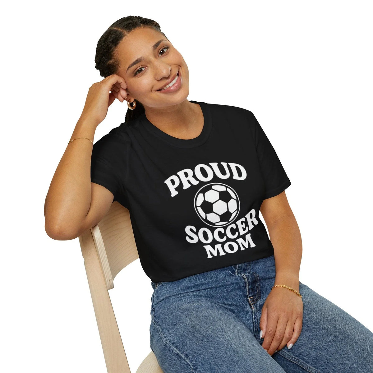 Proud Soccer Mom , Unisex Softstyle Tee for Sports Moms, Gift Unisex , , , Long Sleeve Tee