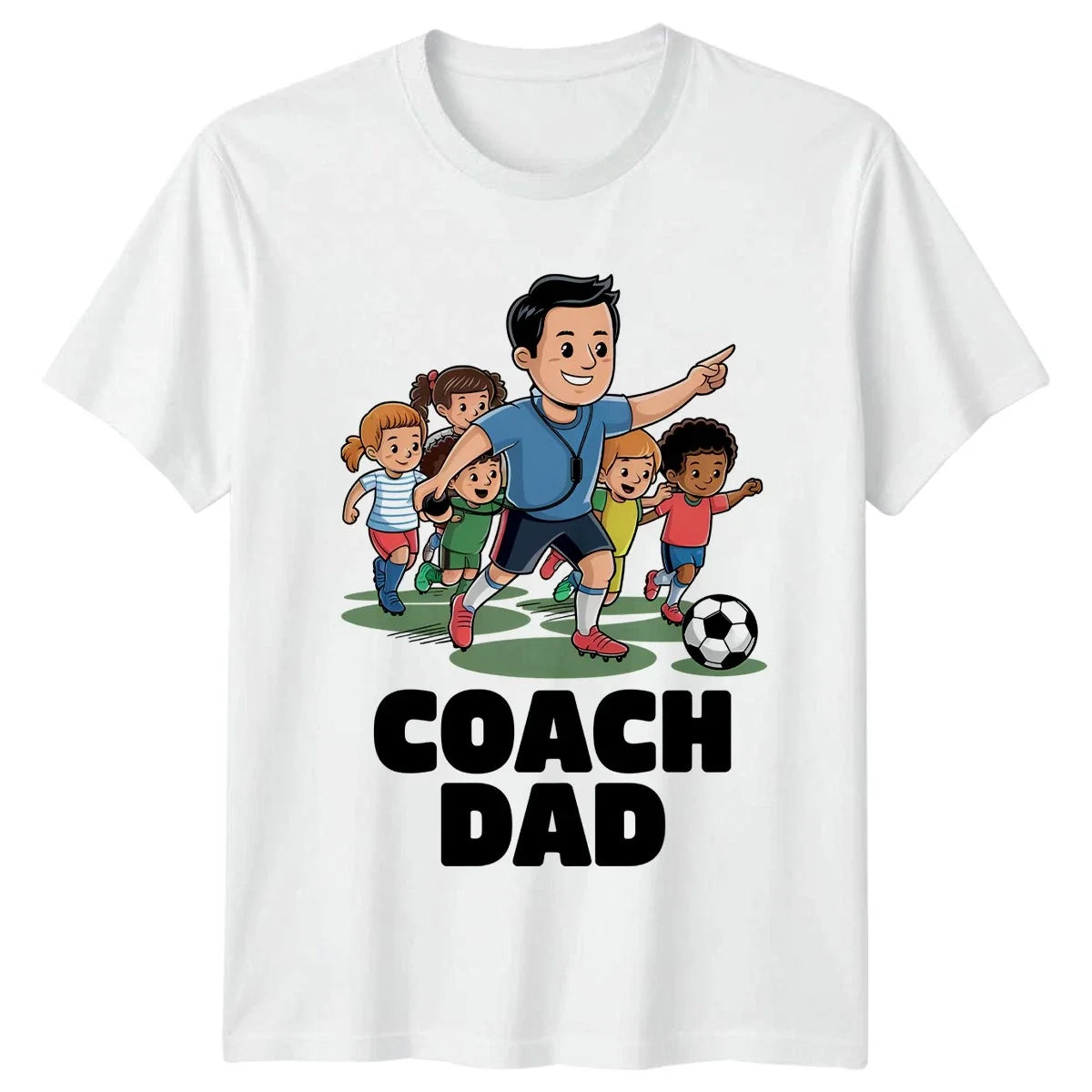 Coach Dad Mens Youth Soccer Football Funny Fathers Day Gift For Him Unisex , , , Long Sleeve Tee