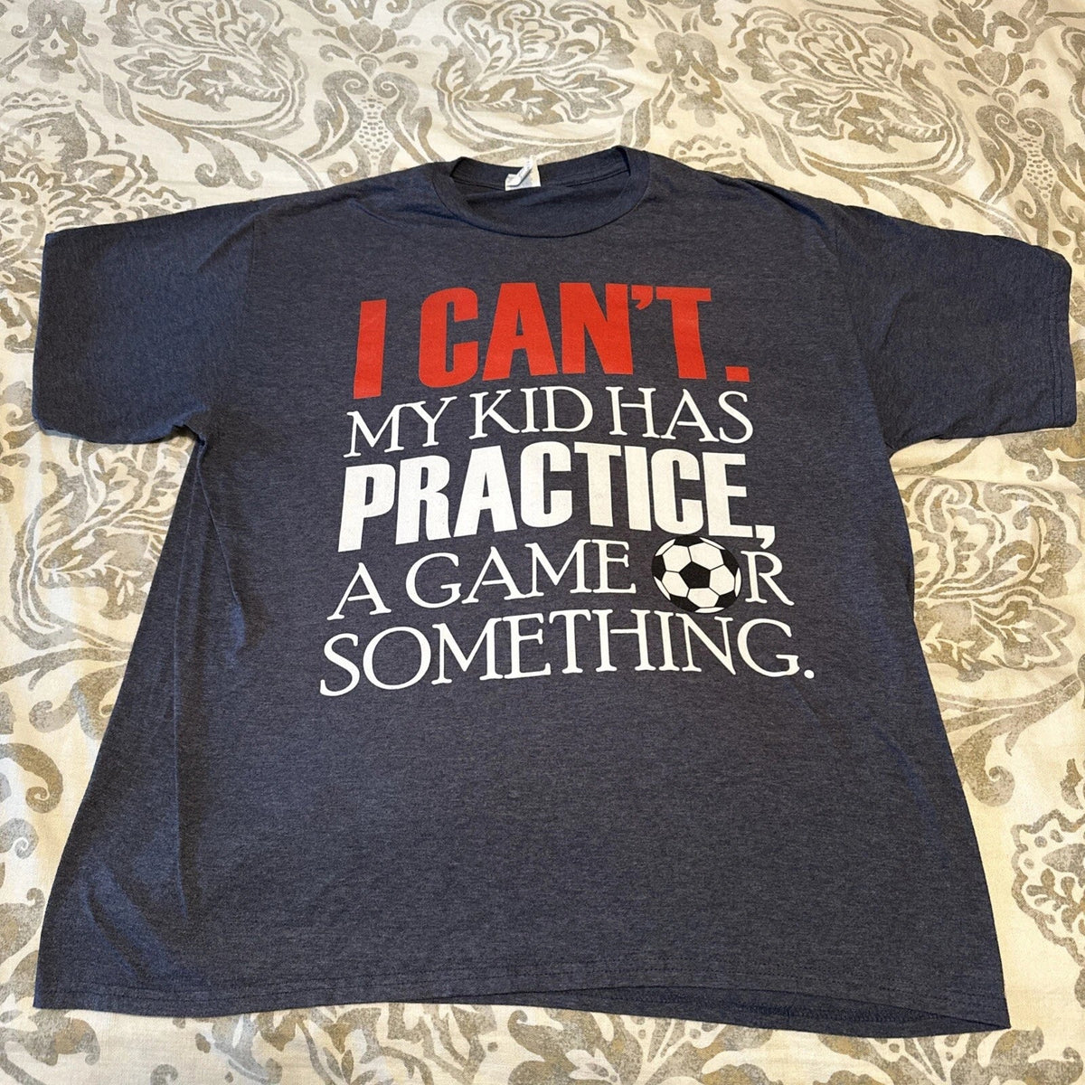 "I cant my kids have practice, Game” Youth Sports Funny Kids Busy Parents Soccer Unisex , , , Long Sleeve Tee