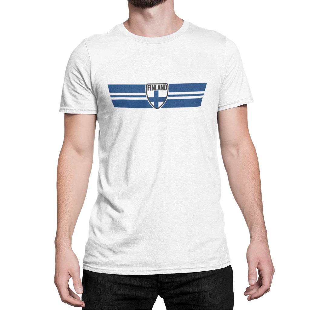 FINLAND World Cup 2026 Design Football Retro Strip Mens World Shipping Unisex , , , Long Sleeve Tee