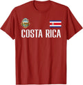 Costa Rica Flag Football Soccer Fan Men Women Unisex , , , Long Sleeve Tee