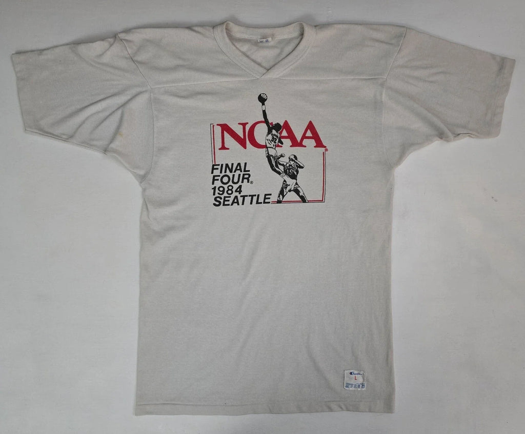 Vtg 80s 1984 Champion NCAA Final Four Seattle Basketball Jersey T Shirt Men's L Unisex , , , Long Sleeve Tee