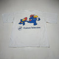 Vintage 98 France World Cup France Telecom Footix Mascot FIFA Soccer L Unisex , , , Long Sleeve Tee