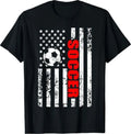 US American Flag Soccer Patriotic Soccer Unisex , , , Long Sleeve Tee