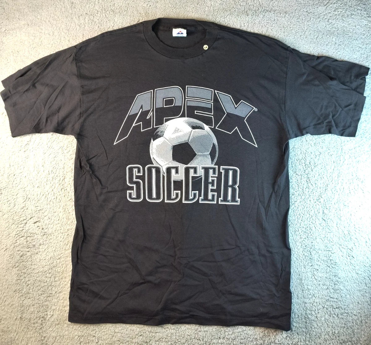 Vintage 90s APEX ONE Soccer Men’s Size XL Black USA Unisex , , , Long Sleeve Tee