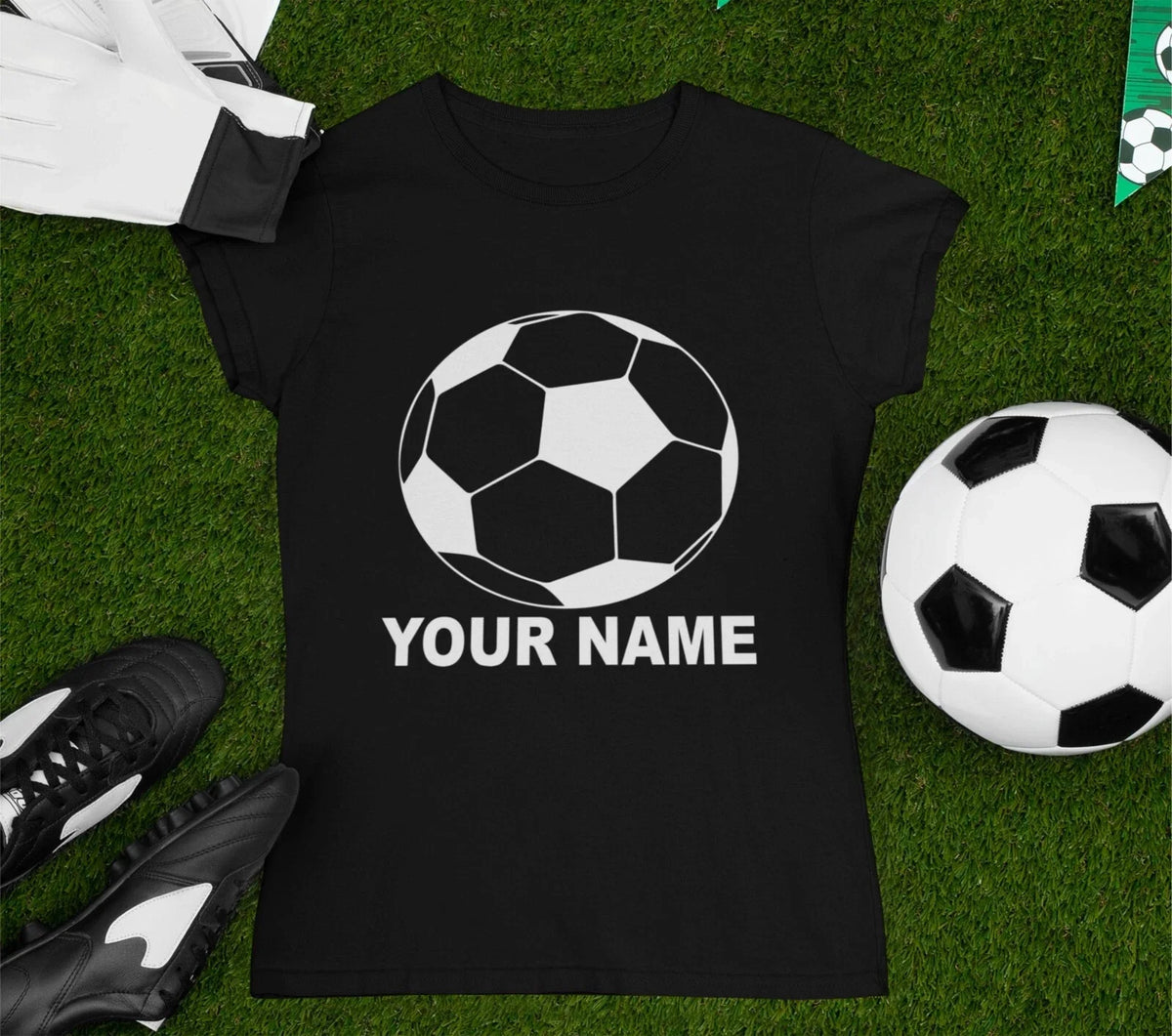 Personalised Football Soccer Footballer Player Club Sports XMAS Gift Top Unisex , , , Long Sleeve Tee
