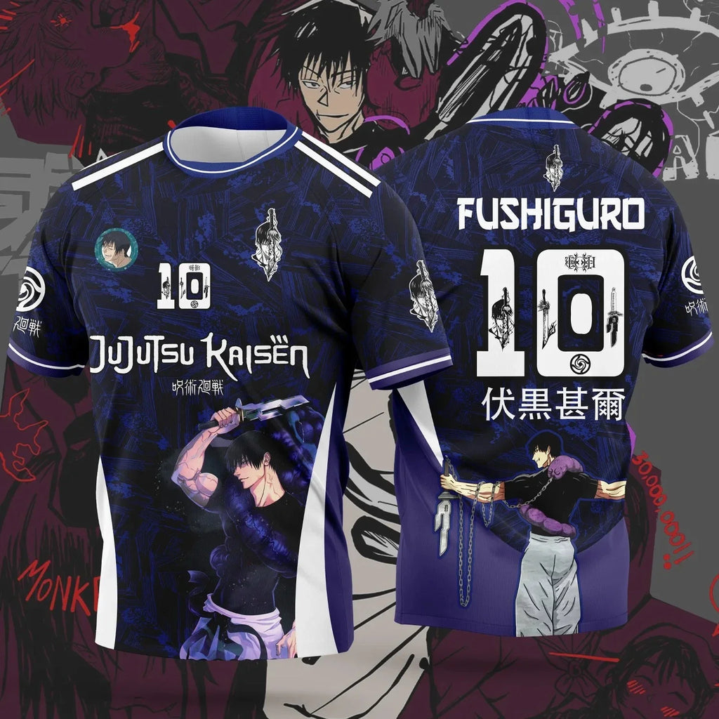 Jujutsu Kaisen Football 2026 World Cup Breathable Polyester Quick Dry Unisex , , , Long Sleeve Tee